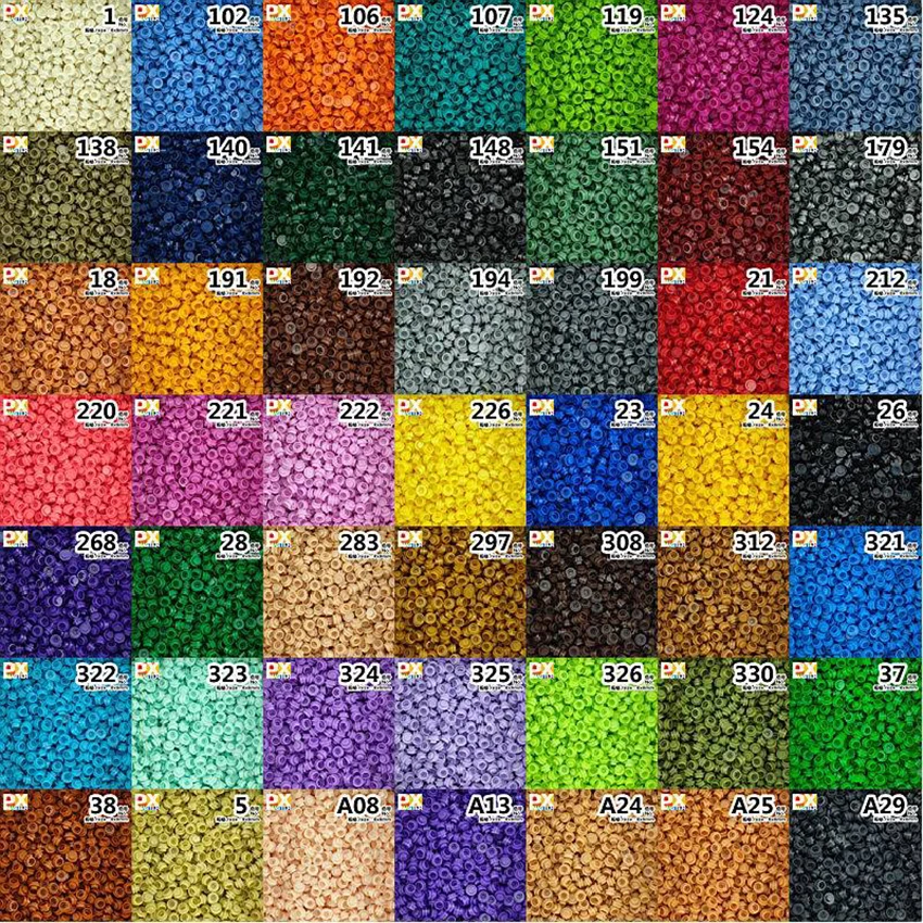 300/500/1000pcs MOC Assemble Particles 6141 Plate Round 1x1 Dot DIY Building Blocks Figures Lamp Bricks Toy for Children 4073 thumbnail 2