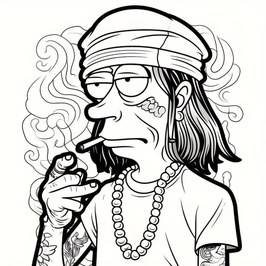 1pc Art Coloring Book Original Upgraded Paper Thickened 22 Pages Stoner Coloring Books Gift For Holiday Birthday Party thumbnail 4