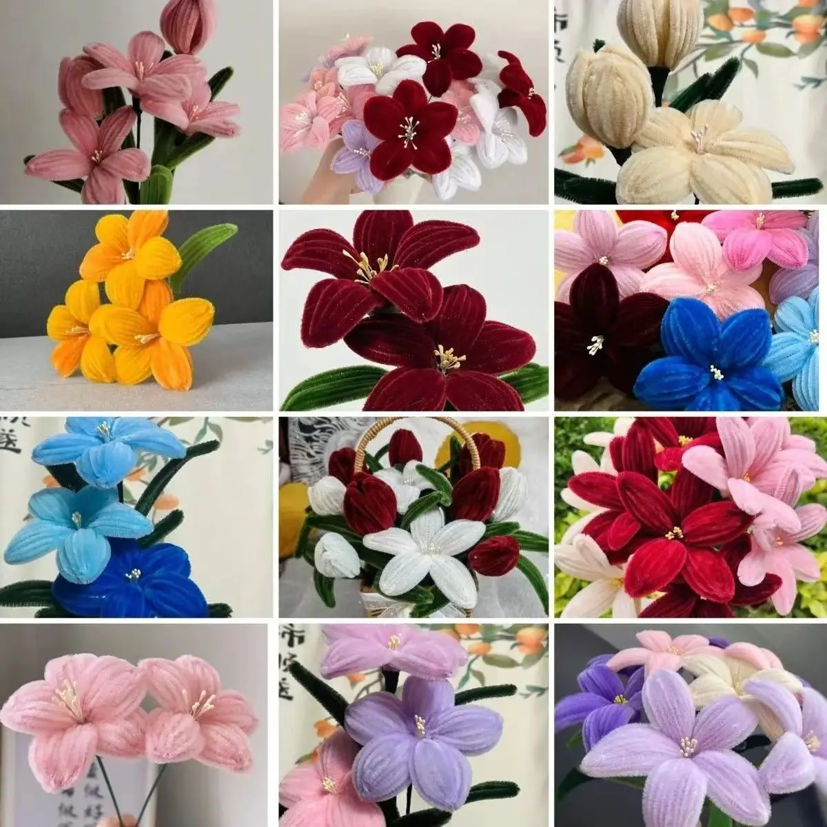 200pcs Pipe Cleaners Craft Supplies with 20pcs Metal Rods,1 Glue Bar,1 Garden Tape, 1m ribbon, 1pc Haze paper and 1 Gift Card thumbnail 4