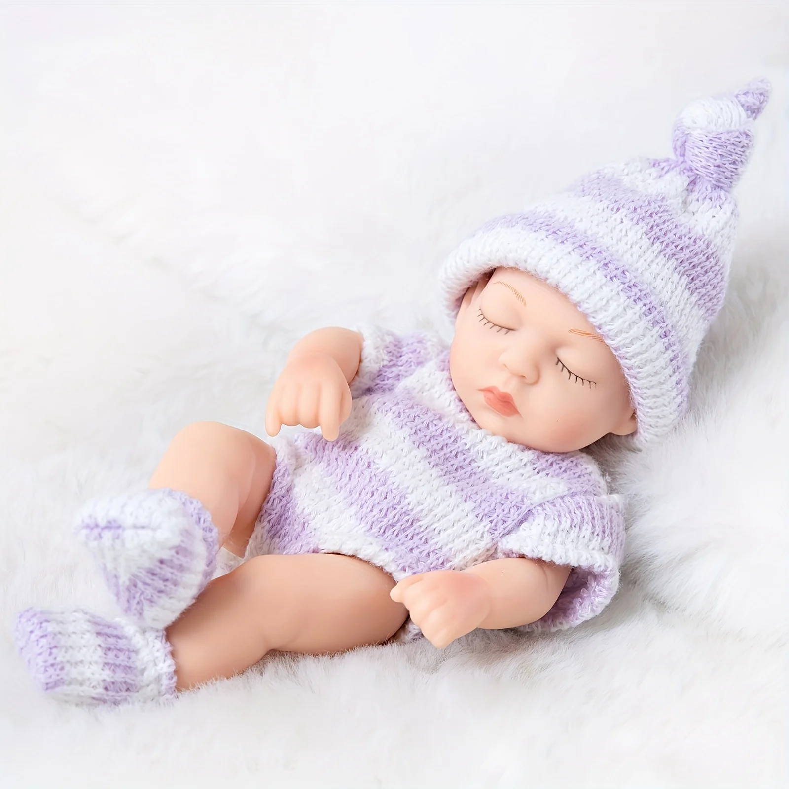 Mini 7 Inch Reborn Doll  Sleeping Baby Doll 19cm Born Dolls Baby Toys ,The Best Gift for Girls. thumbnail 6
