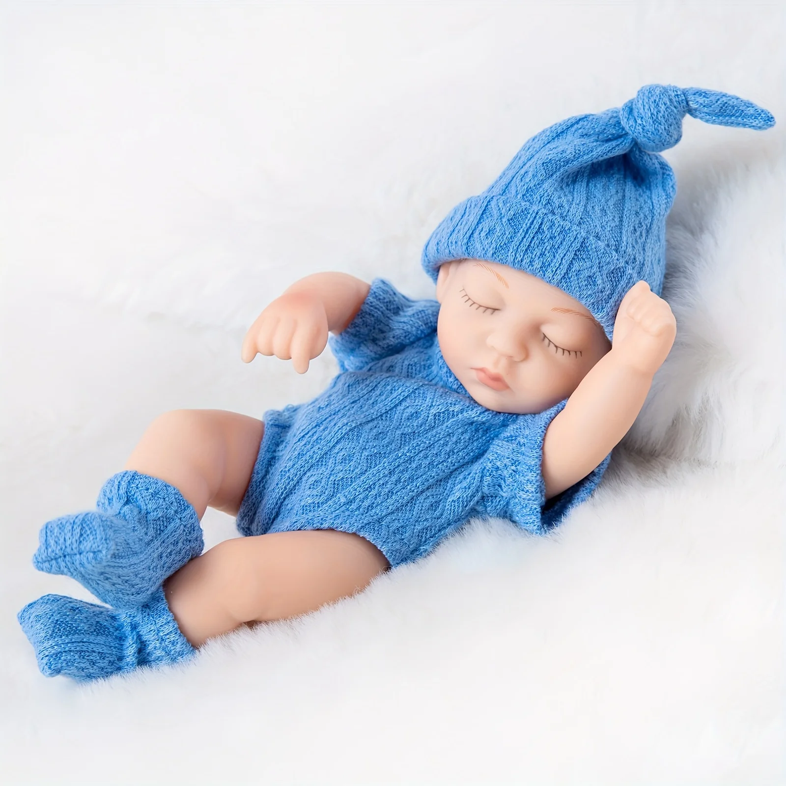 Mini 7 Inch Reborn Doll  Sleeping Baby Doll 19cm Born Dolls Baby Toys ,The Best Gift for Girls. thumbnail 5
