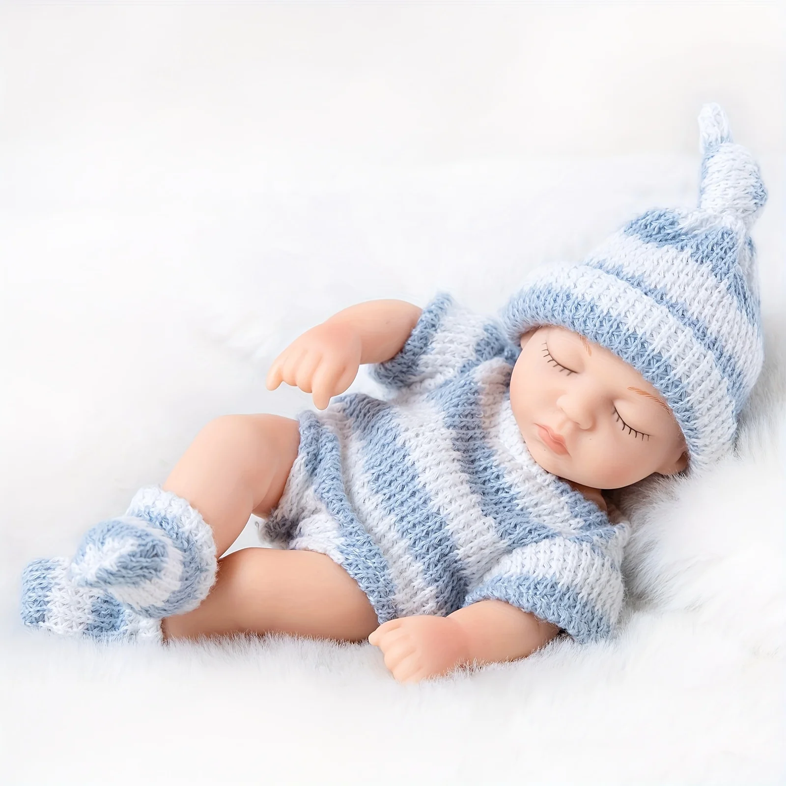 Mini 7 Inch Reborn Doll  Sleeping Baby Doll 19cm Born Dolls Baby Toys ,The Best Gift for Girls. thumbnail 2