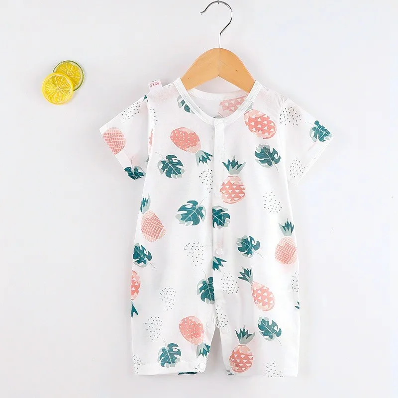 0-24month Baby Clothes Summer Toddler Jumpsuit Printed Fashion Cute Infantil Costume Cotton Short Sleeve Climbing Clothes Onesie thumbnail 2