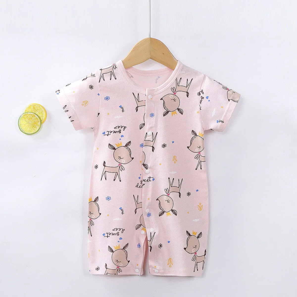 0-24month Baby Clothes Summer Toddler Jumpsuit Printed Fashion Cute Infantil Costume Cotton Short Sleeve Climbing Clothes Onesie thumbnail 5