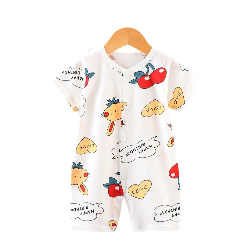 0-24month Baby Clothes Summer Toddler Jumpsuit Printed Fashion Cute Infantil Costume Cotton Short Sleeve Climbing Clothes Onesie thumbnail 6