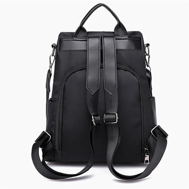 New Women's Multifunction Backpack Casual Nylon Solid Color School Bag For Girls Fashion Detachable Strap Travel Shoulder Bag thumbnail 5