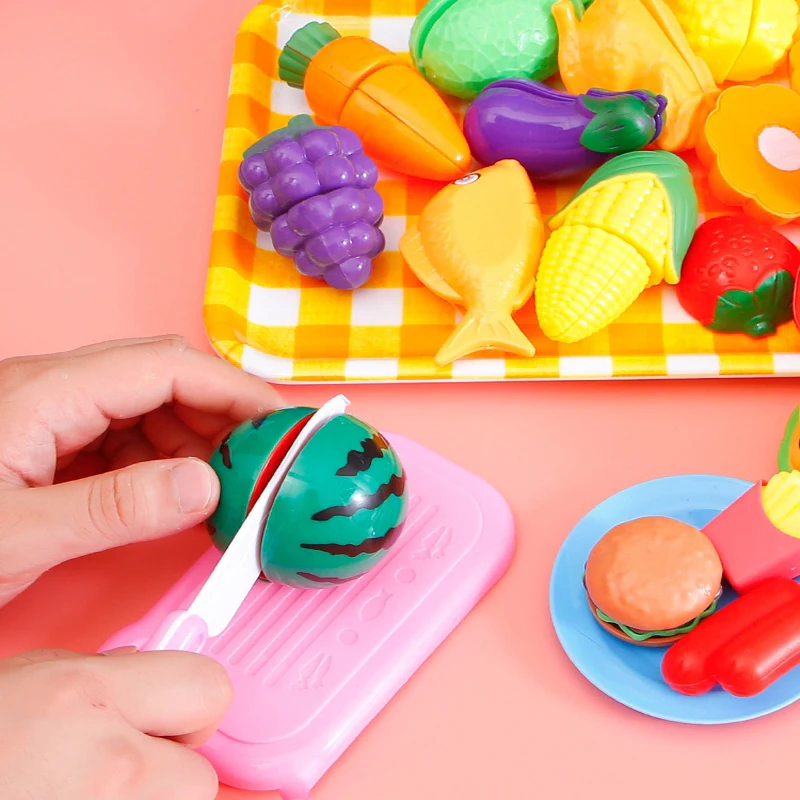 Kitchen Toys Set For Kid Girl Cooking Toy Baby Cutting Fruit Cooking Kitchen Utensils Children Simulation Education Pretend Play thumbnail 2