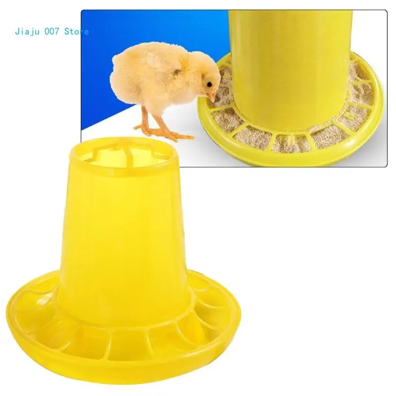 Chick Feeder Automatic Small Poultry Dispensers Chicken Feeders Safe Plastic Material Birds Feeder for Farm C9GA thumbnail 4