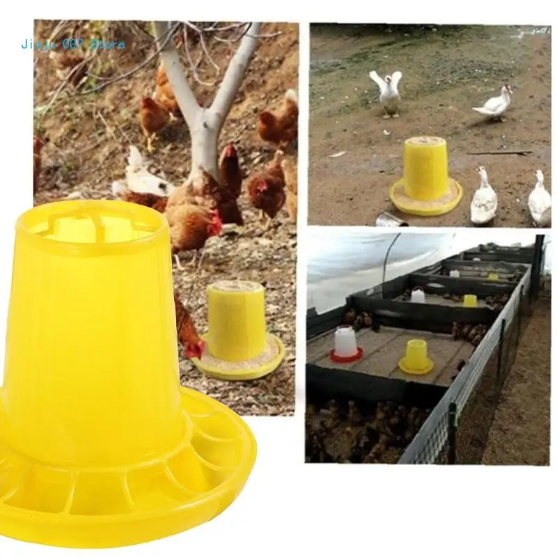Chick Feeder Automatic Small Poultry Dispensers Chicken Feeders Safe Plastic Material Birds Feeder for Farm C9GA thumbnail 3