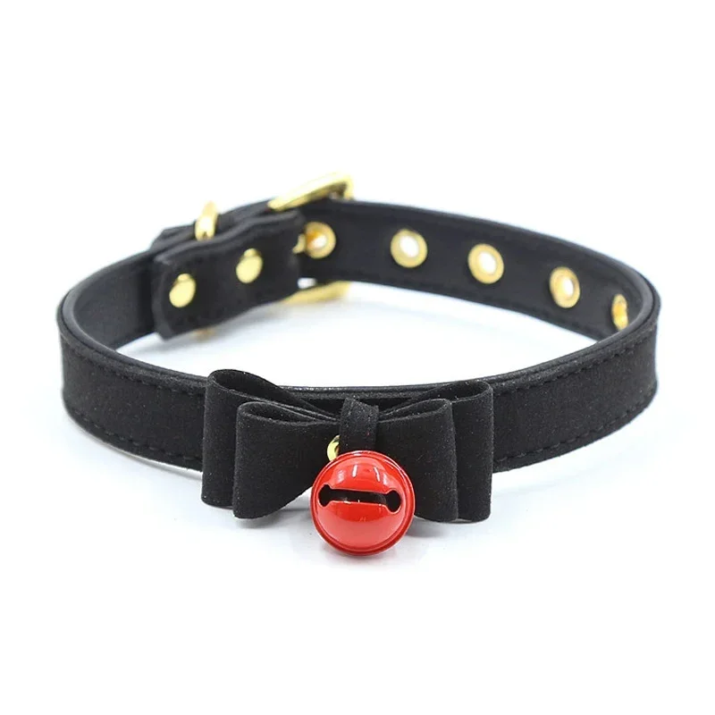 Handmade Sexy Rivet Alternative metal PU Leather Collar Bell Choker slave costume BDSM Bondage Necklace Neckband Sex Toys thumbnail 3