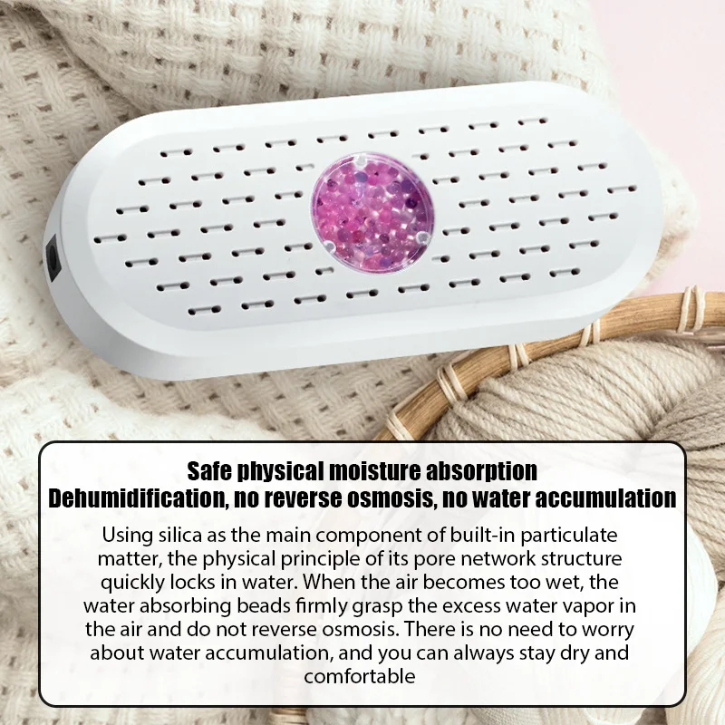 Mini Air Dryer Reusable Portable Electric Dehumidifiers USB Charging Energy Saving Electric Dryer for Closet Shoe Cabinet thumbnail 5