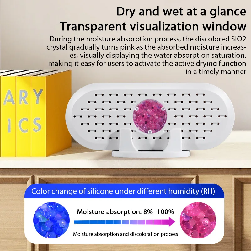 Mini Air Dryer Reusable Portable Electric Dehumidifiers USB Charging Energy Saving Electric Dryer for Closet Shoe Cabinet thumbnail 2