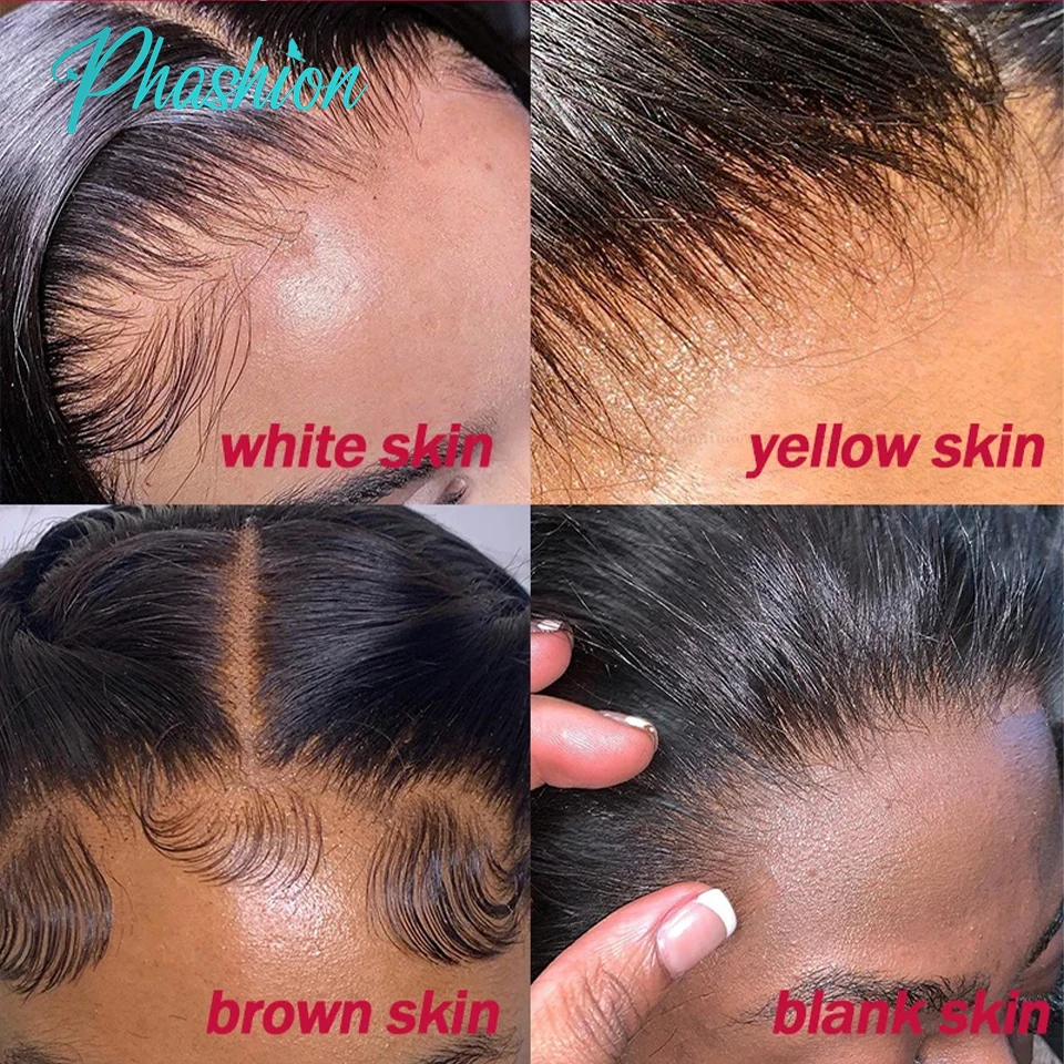 Phashion HD 13x6 13x4 Lace Frontal Straight Pre Plucked 4x4 5x5 6x6 Swiss Full Closure Only Natural Black 100% Remy Human Hair thumbnail 5