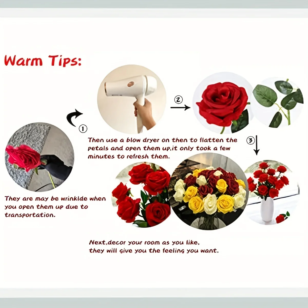 12pcs Realistic Artificial Rose Bouquet for Weddings, Birthdays, and More  for Floral Arrangements and Home Decor thumbnail 6