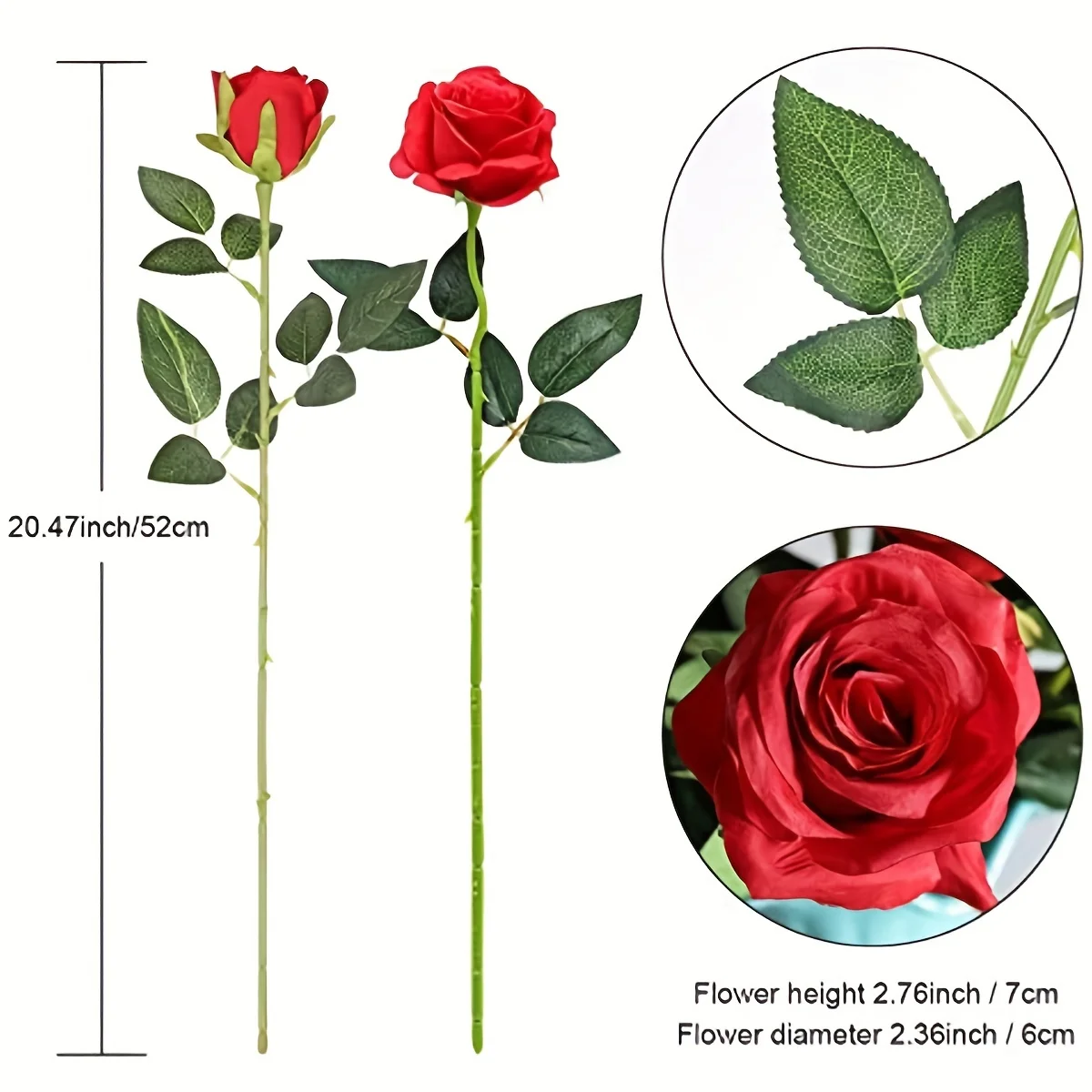 12pcs Realistic Artificial Rose Bouquet for Weddings, Birthdays, and More  for Floral Arrangements and Home Decor thumbnail 5