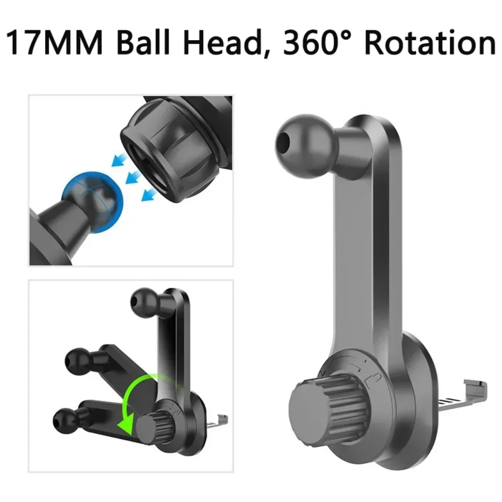 New 17mm Ball Head Base Car Air Vent Clip Replace for Magnetic Car Phone Holder Dashboard Support Stand Mobile Phone Accessory thumbnail 5