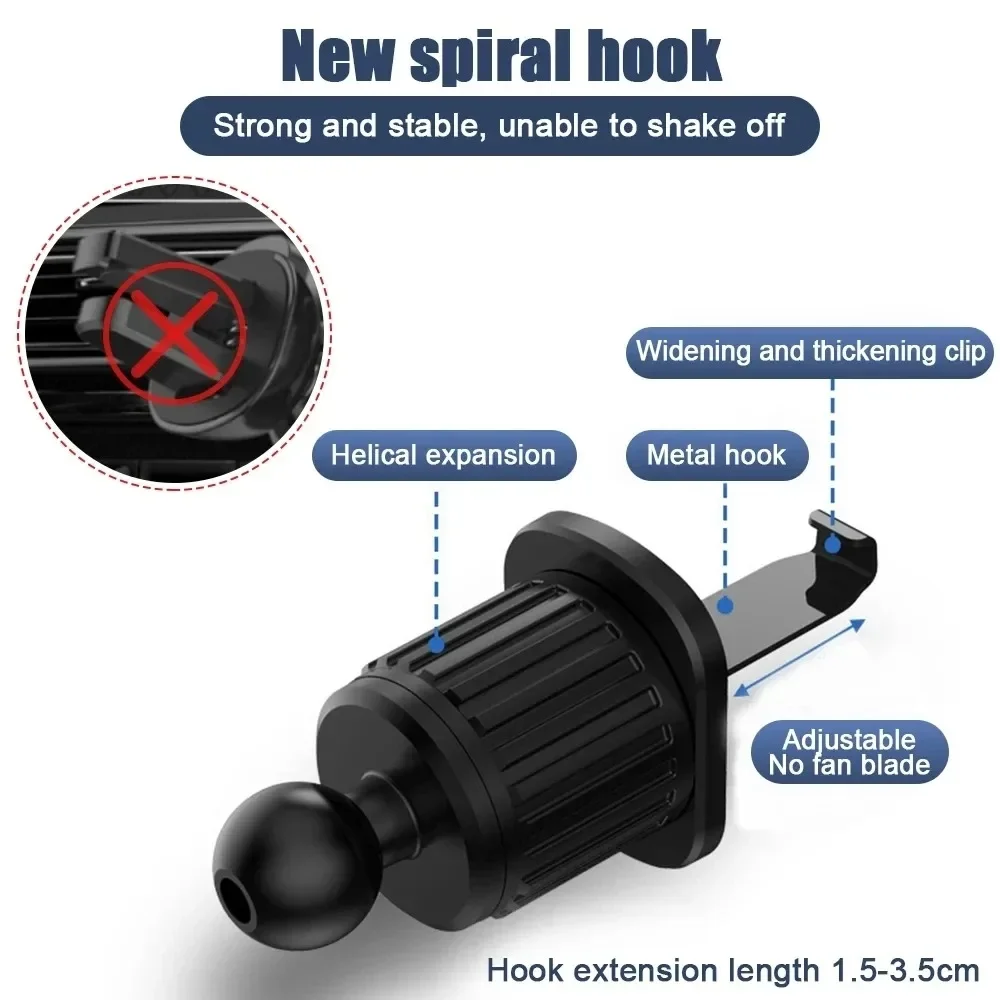 New 17mm Ball Head Base Car Air Vent Clip Replace for Magnetic Car Phone Holder Dashboard Support Stand Mobile Phone Accessory thumbnail 6