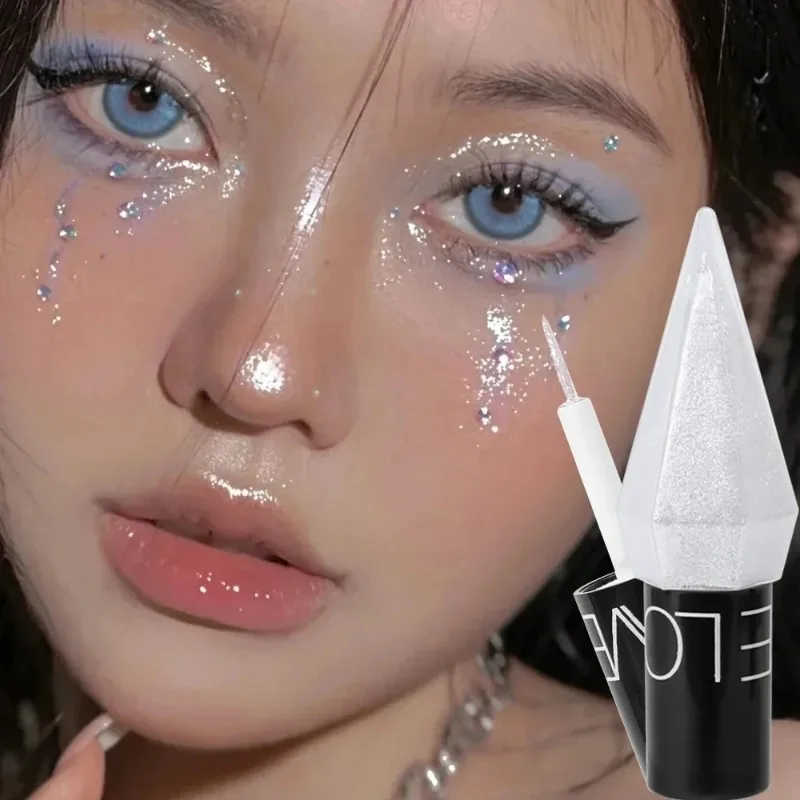 Diamond Shiny Eye Liners Eyeshadow Waterproof Silver Rose Gold Color Glitter Sequins Eyeliner Eye Shadow Makeup Beauty Cosmetics thumbnail 4