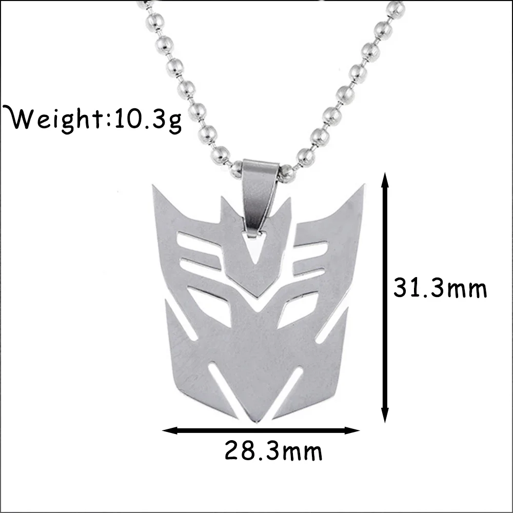 Trendy Simple Autobots Pendant Popular Movie Optimus Prime Decepticon Logo Necklace for Men Gift Popular Charm Jewelry Wholesale thumbnail 6