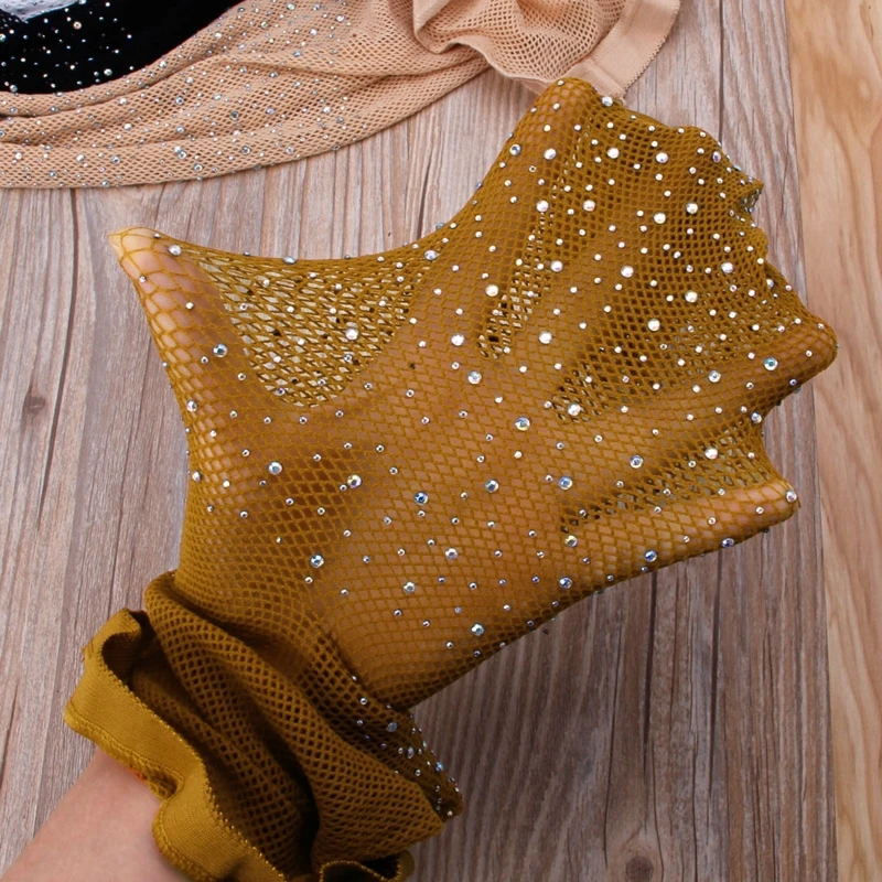 Blingbling Legging Mesh Socks for Rhinestone Hollow Out Pantyhose Solid Diamond Toddler Kids Little Girls Glitter Stocki thumbnail 3