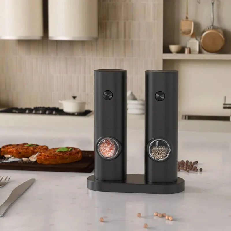 Electric Automatic Mill Pepper And Salt Grinder With LED Light Adjustable Coarseness Partner Manufacturers thumbnail 2