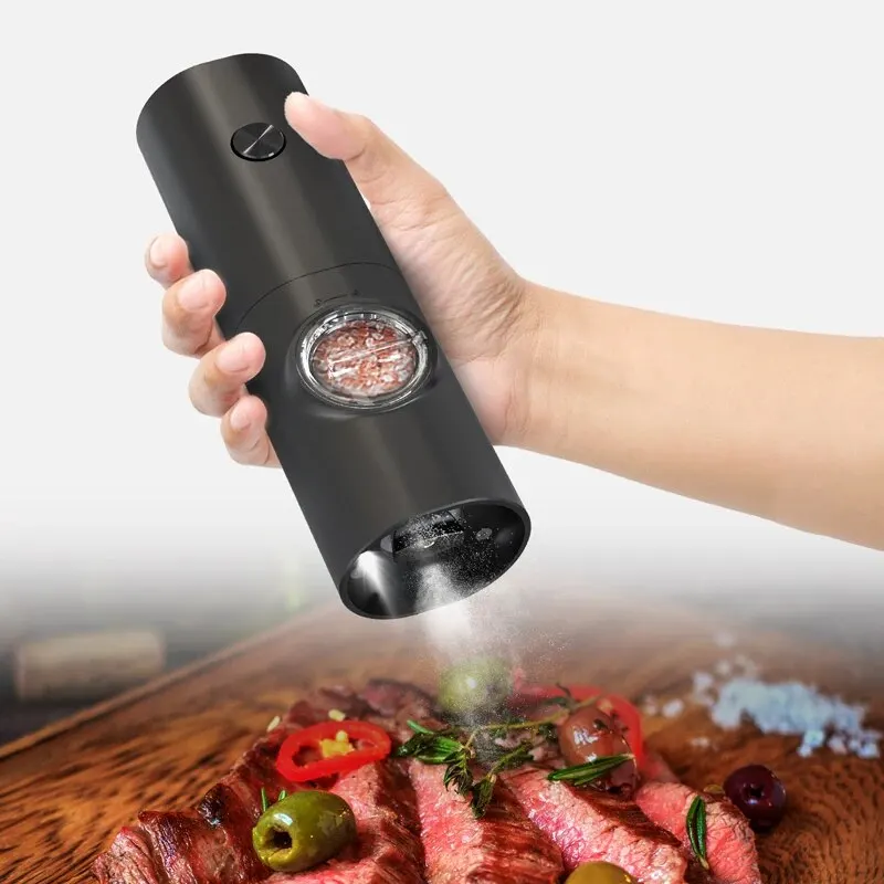 Electric Automatic Mill Pepper And Salt Grinder With LED Light Adjustable Coarseness Partner Manufacturers thumbnail 4