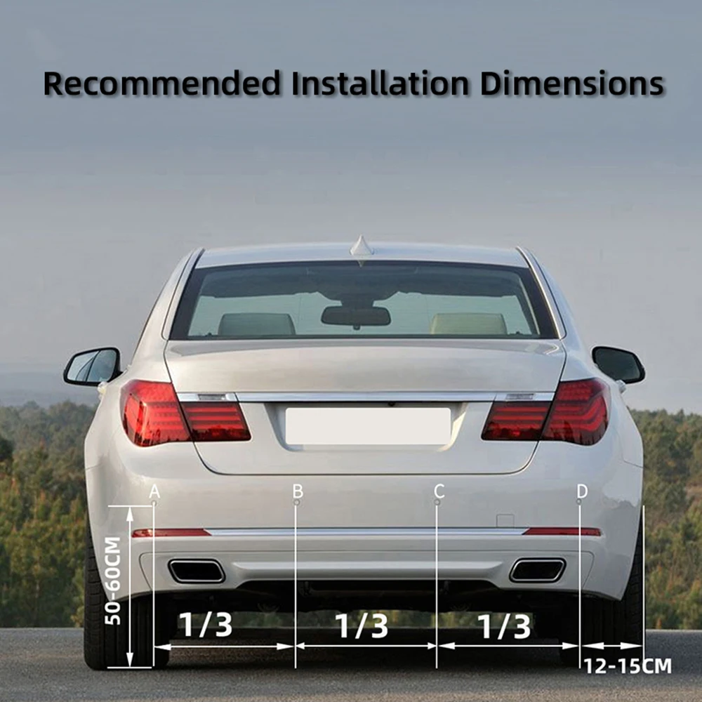 HIPPBQCC Car Parking Sensors Parking Kit LED Display 22mm 4Sensors Backlight Reverse Backup Radar Monitoring System 4 Colors 12V thumbnail 5