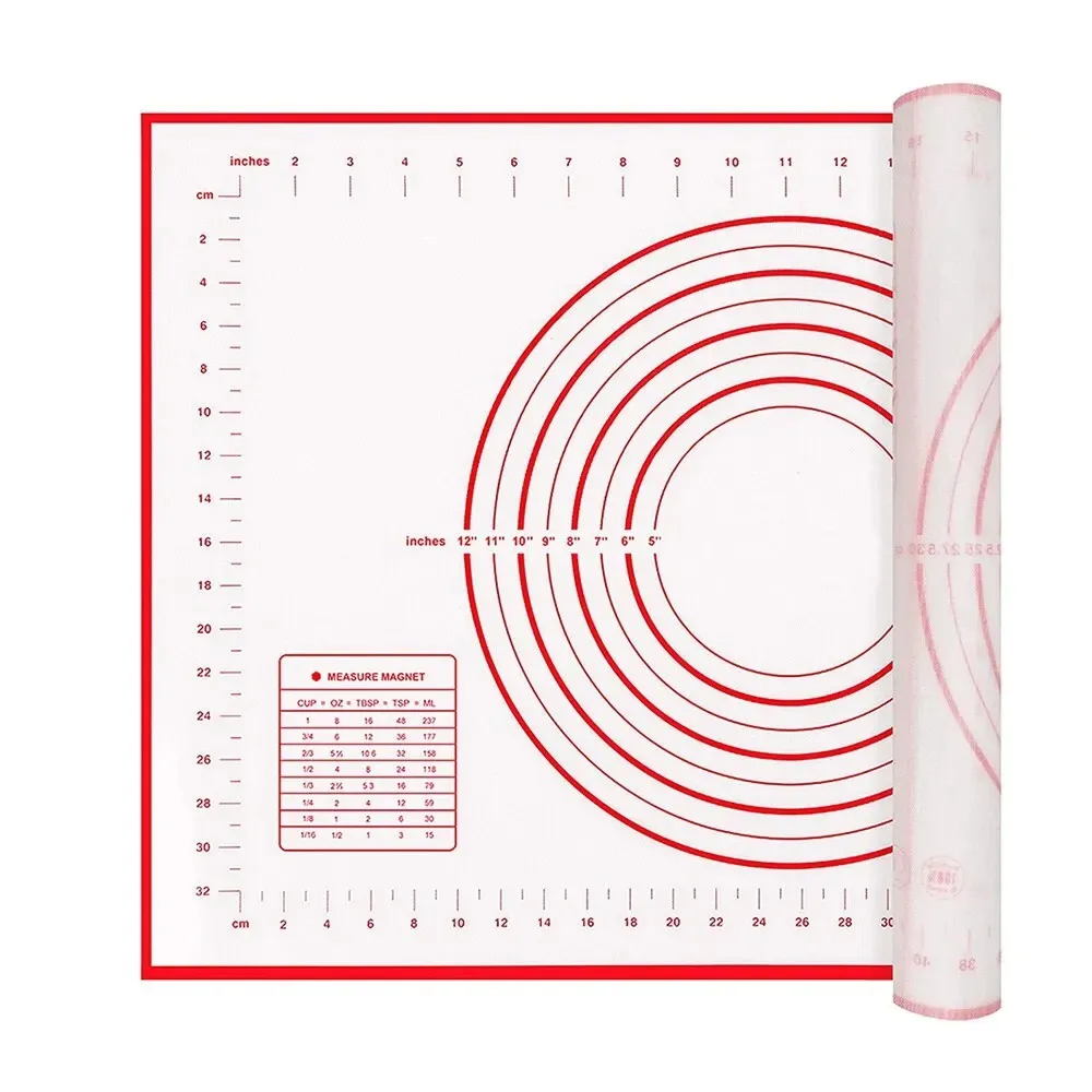 UNTIOR 1PCS Silicone Baking Mat Kneading Pad Dough Mat Pizza Cake Dough Maker Kitchen Cooking Grill Non-Stick Gadgets Bakeware thumbnail 2