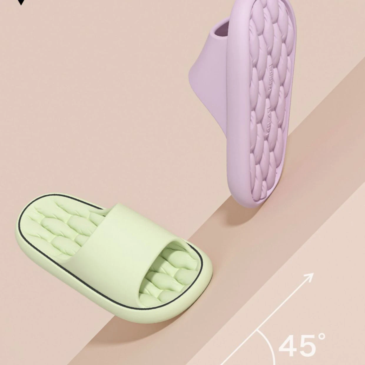 Super Light Soft Slippers Simple Fashion Slides EVA Elastic Shoes Colorful Sneakers In Door Bathroom Flip Flops thumbnail 2