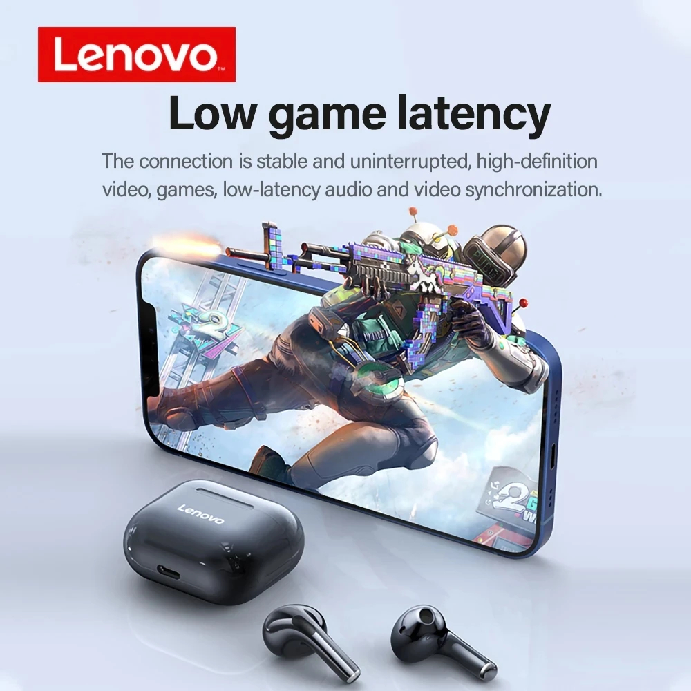 Original Lenovo LP40 wireless headphones TWS Bluetooth Earphones Touch Control Sport Headset Stereo Earbuds For Phone Android thumbnail 4