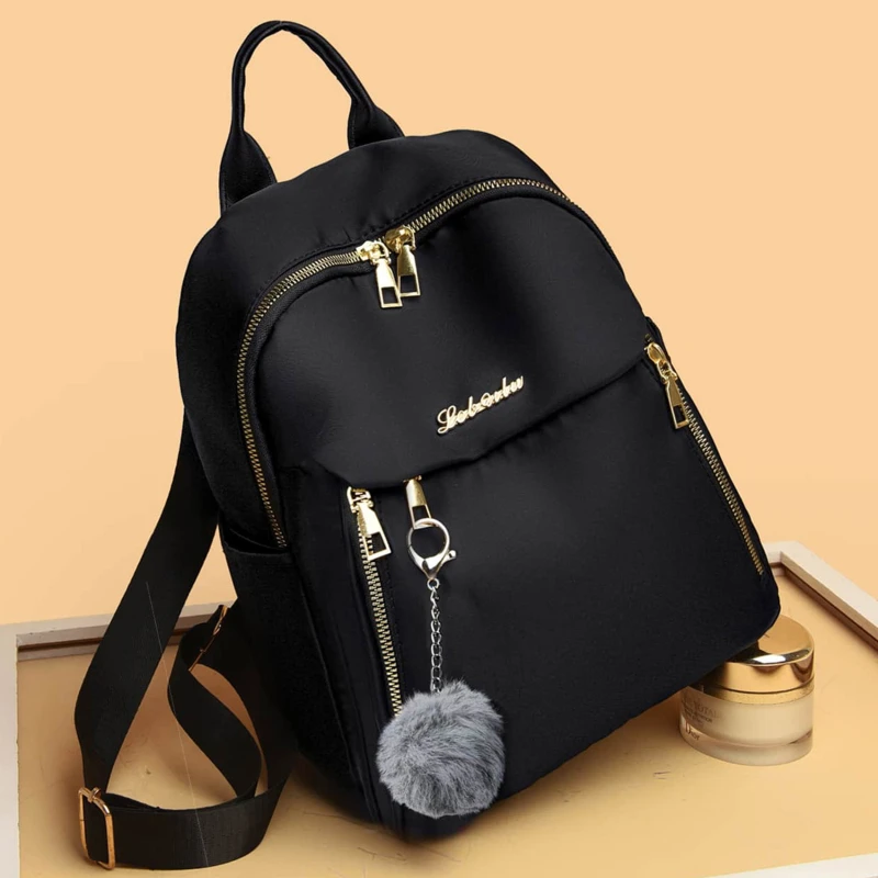 Women Backpack Travel Casual Waterproof Oxford Shoulder Bags Female Large Capacity Handbag Rucksack Black Purse School Pack thumbnail 2