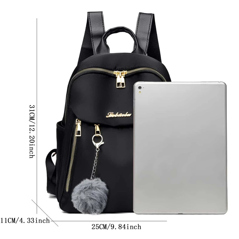 Women Backpack Travel Casual Waterproof Oxford Shoulder Bags Female Large Capacity Handbag Rucksack Black Purse School Pack thumbnail 6
