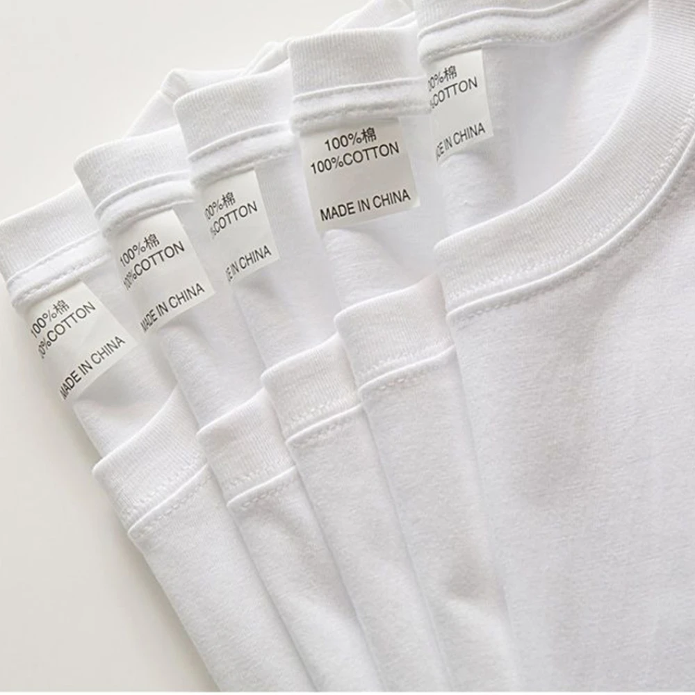 2PCS 100% Cotton Solid T Shirts Men's and Women's Short Sleeve White Tees Casual Breathable Loose Round Neck T-shirt Couple Tops thumbnail 3