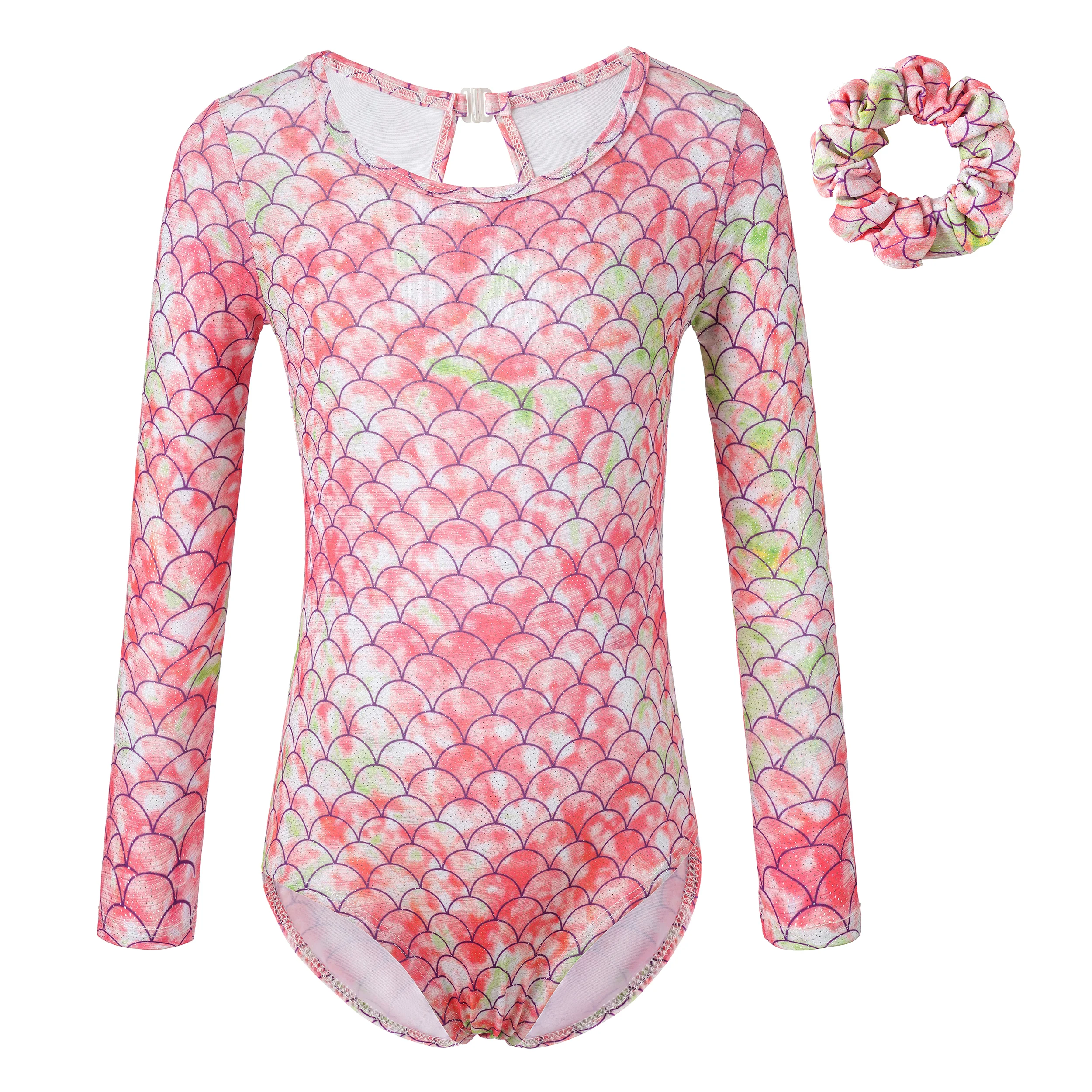 Girls Gymnastic Leotards Long Sleeve Unicorn Mermaid Unitard Sparkly Tumbling Dance Leotards for Kids 2-10 Years thumbnail 2