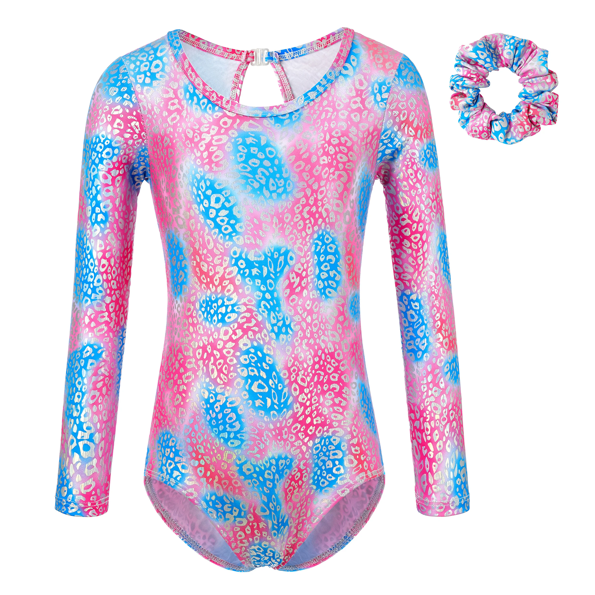 Girls Gymnastic Leotards Long Sleeve Unicorn Mermaid Unitard Sparkly Tumbling Dance Leotards for Kids 2-10 Years thumbnail 4