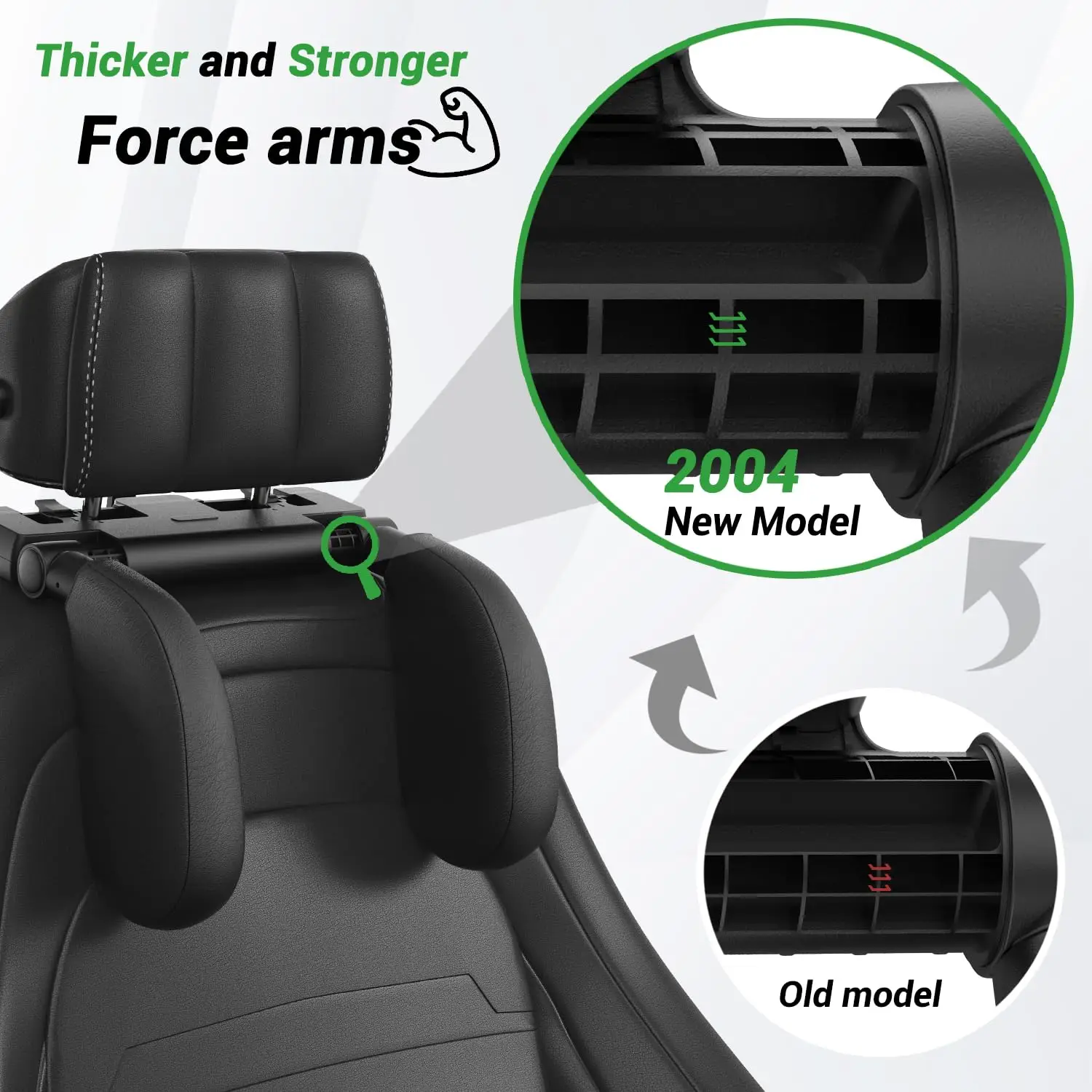Car Headrest Pillow,Thickened Memory Foam Road Pal Headrest,Neck Support Pillow,180° Adjustable Car Headrest,Travel Car Sleeping thumbnail 4