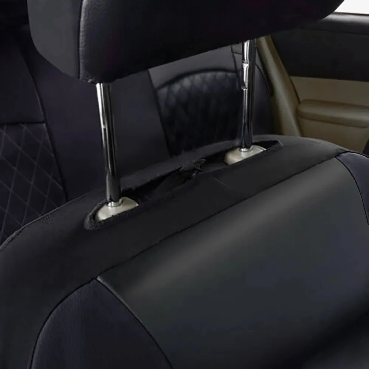 All Season Quited PU Leather Car Seat Cover Full Surrounded Seat Protector Waterproof Universal Fit Sedan Suv Pick-up Truck Seat thumbnail 5