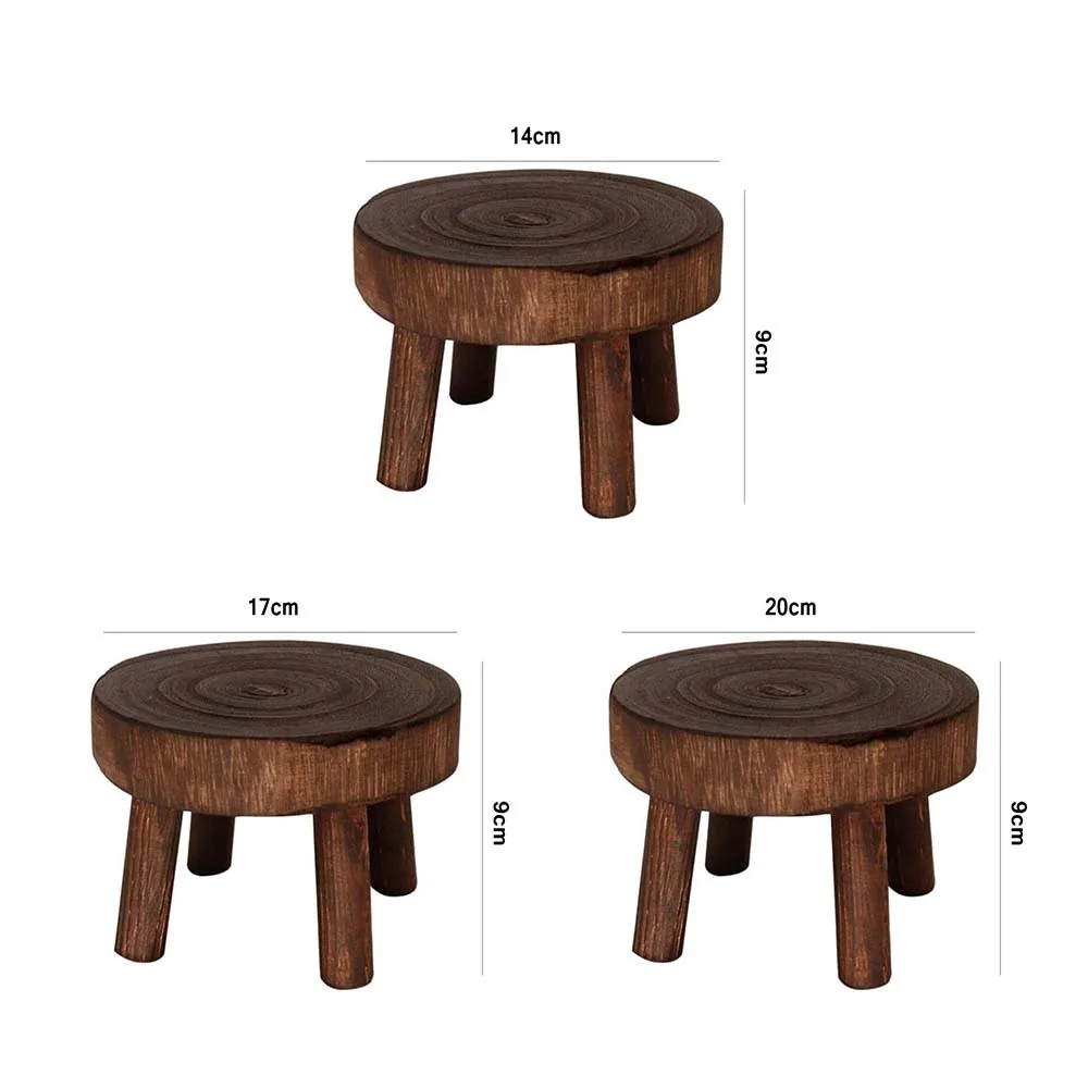 1 PCS Durable Plant Stand Shelf Creative Wooden Stool High Quality Succulent Pot Holder For Living Room thumbnail 6