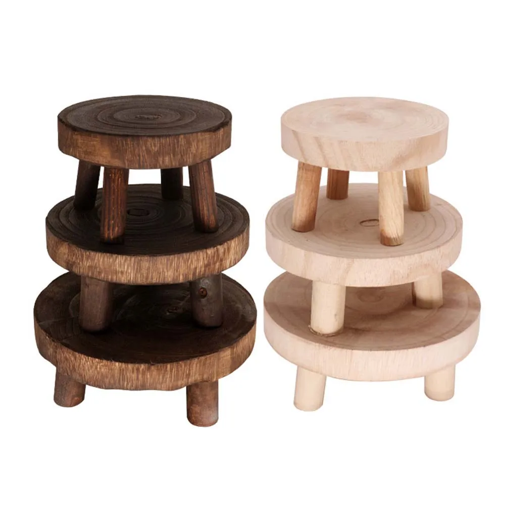 1 PCS Durable Plant Stand Shelf Creative Wooden Stool High Quality Succulent Pot Holder For Living Room thumbnail 5
