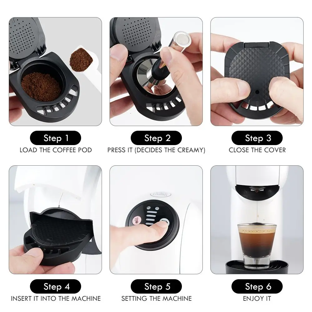 Refill Reusable Capsule Adapter For Dolce Gusto Coffee Capsule Convert Compatible With Genio S Piccolo Xs Machine Coffee Accesso thumbnail 2