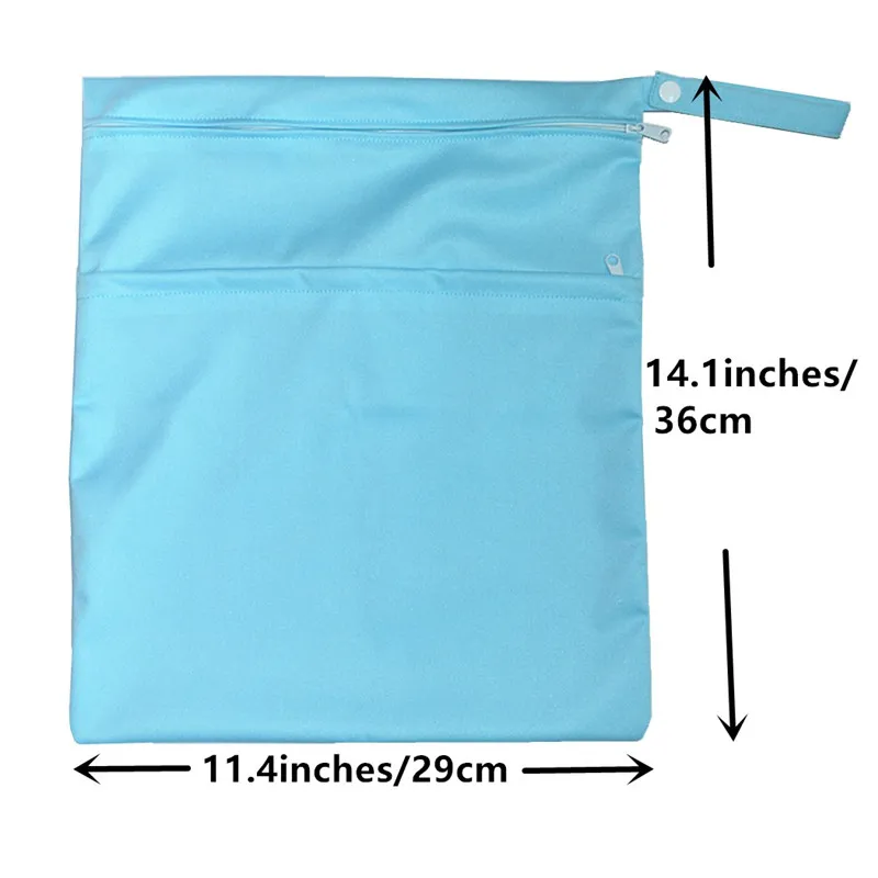 [Sigzagor]Wet Dry Bag With Two Zippered For Baby Diapers Nappies Waterproof Reusable 36cmx29cm thumbnail 6