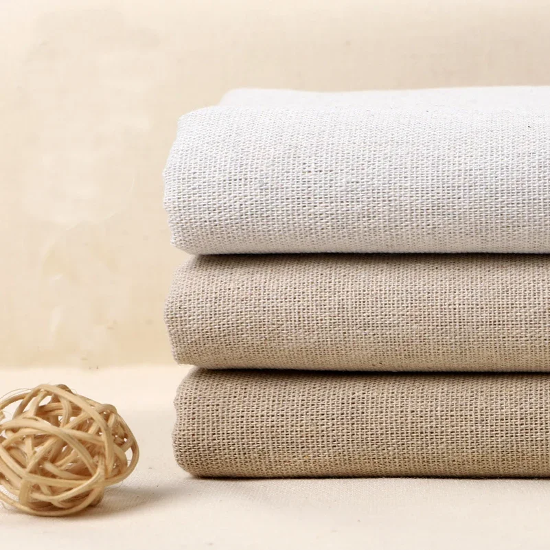 150x50cm/150x500cm Cotton Linen Fabric Greige For Embroidery Practice Fabric Decoration Cloth Handmade DIY Sewing TJ20577 thumbnail 3