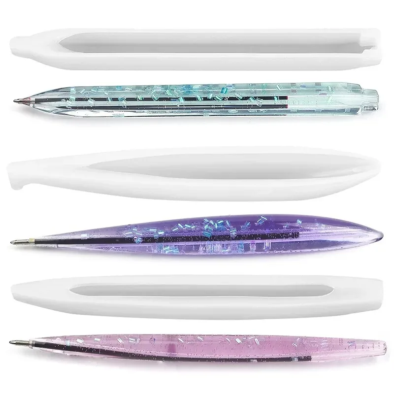 Transparent Pen Silicone Mould Set Dried Flower Resin Decorative Craft DIY Ballpoint Pen Mold Epoxy Resin Molds for Jewelry thumbnail 3