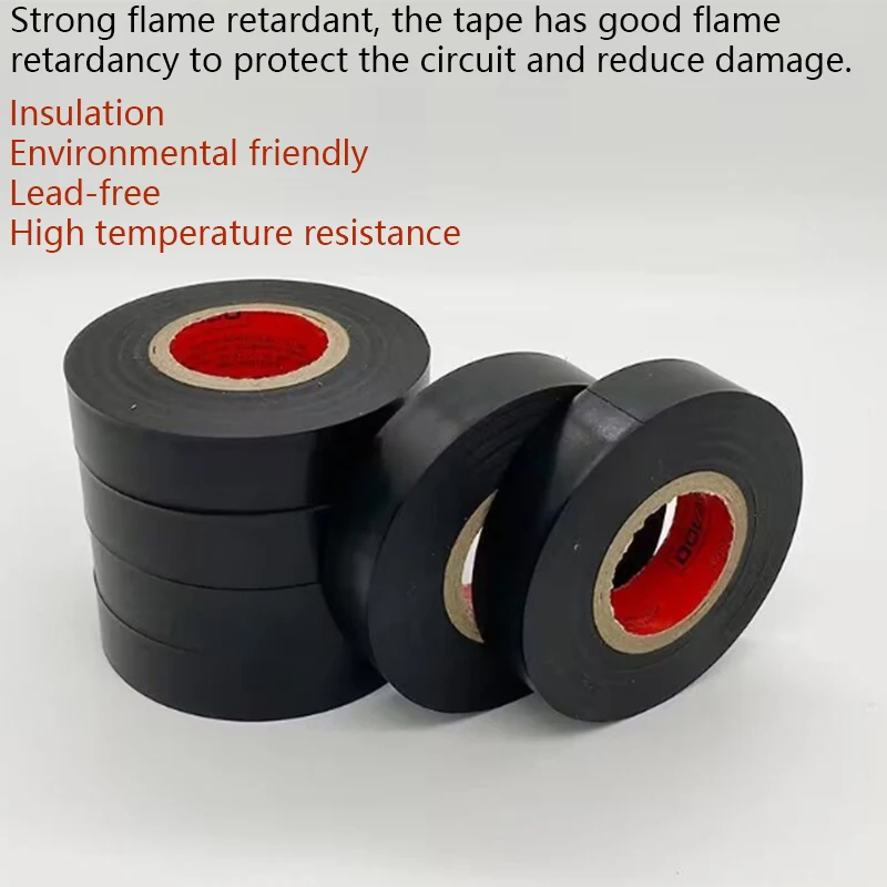 Japan's Original Super Sticky Electrical Waterproof Flame Retardant Tape PVC Insulated Wire Tape Harness Loom Protection Tape thumbnail 2