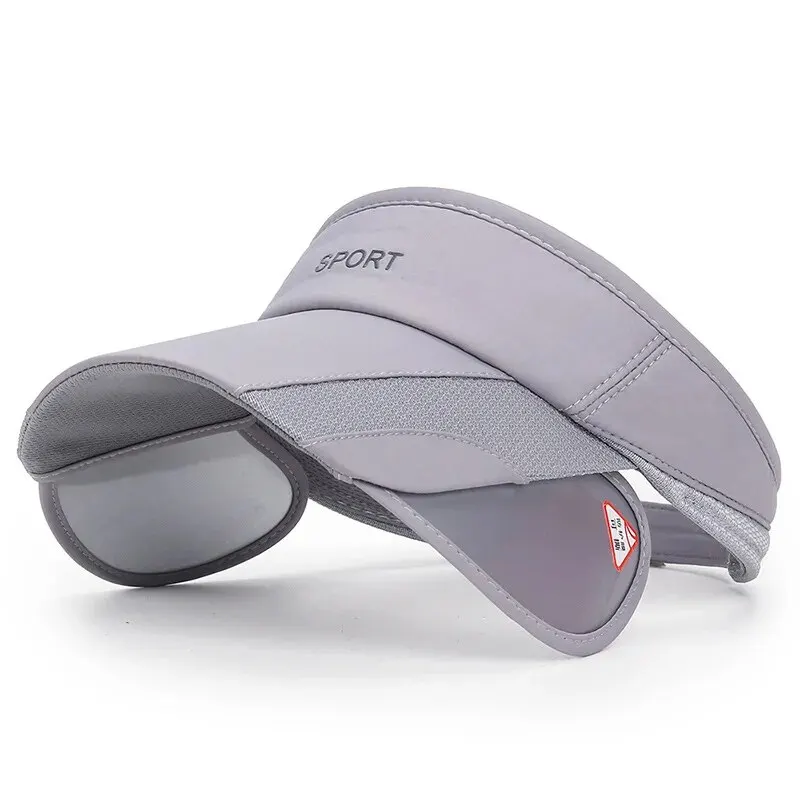 New Summer Outdoor Sport Casual Sports Empty Cap Men's Fishing Widened Pull-Out Brim Sunshade Sun Protection Hat Women thumbnail 5