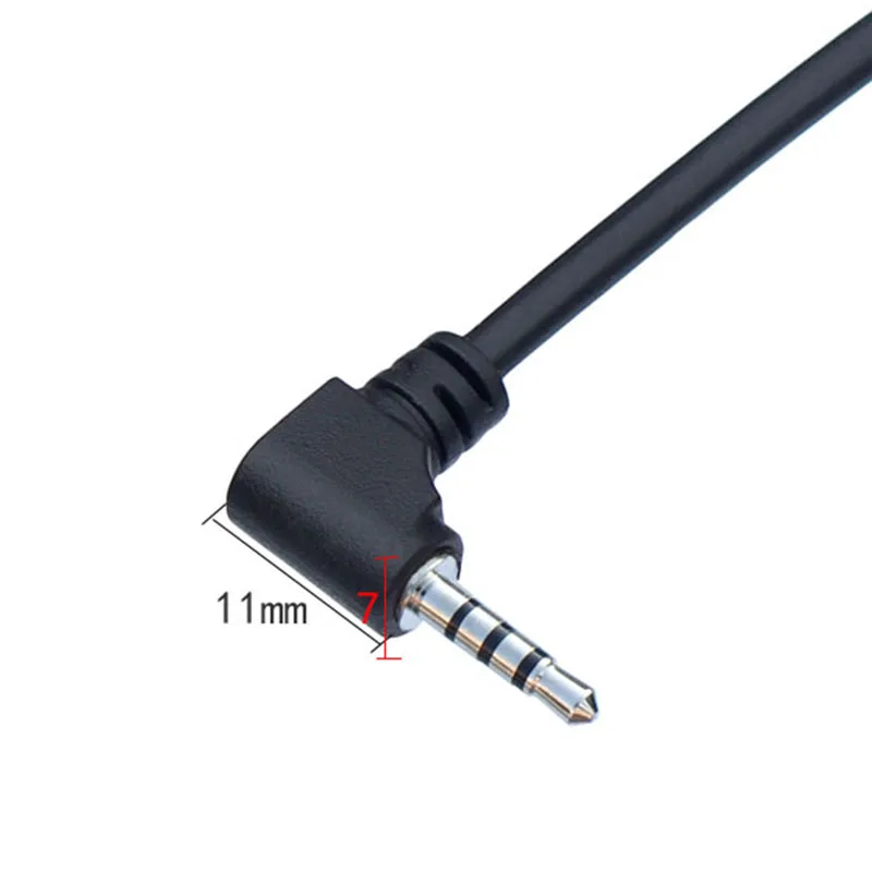 4 Pole 2.5mm Jack Male to Female Angled Extension Audio Cable 0.2m 1m 2m 3m 5m thumbnail 6