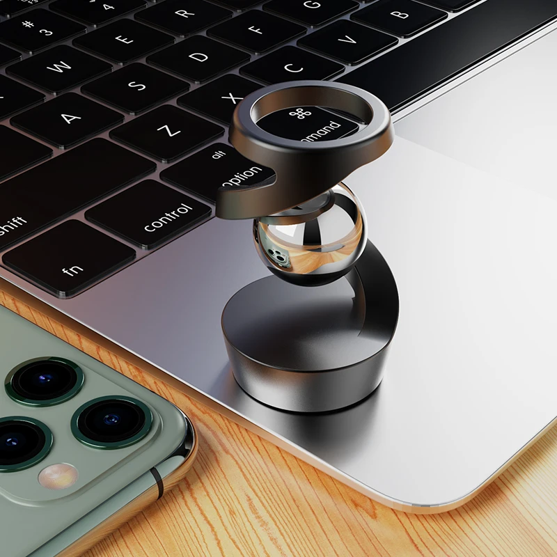 Adult Desktop Stress Relief Toy Aluminum Alloy Decompression Hypnosis Rotary Gyro Fingertip Kinetic levitating Spinner Gift thumbnail 3