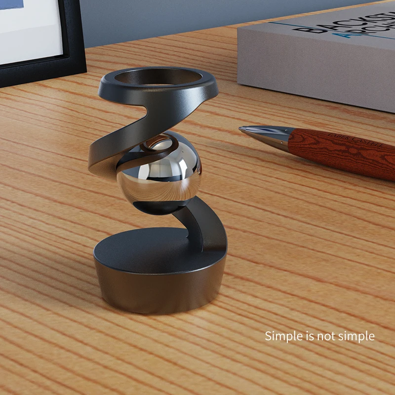 Adult Desktop Stress Relief Toy Aluminum Alloy Decompression Hypnosis Rotary Gyro Fingertip Kinetic levitating Spinner Gift thumbnail 5