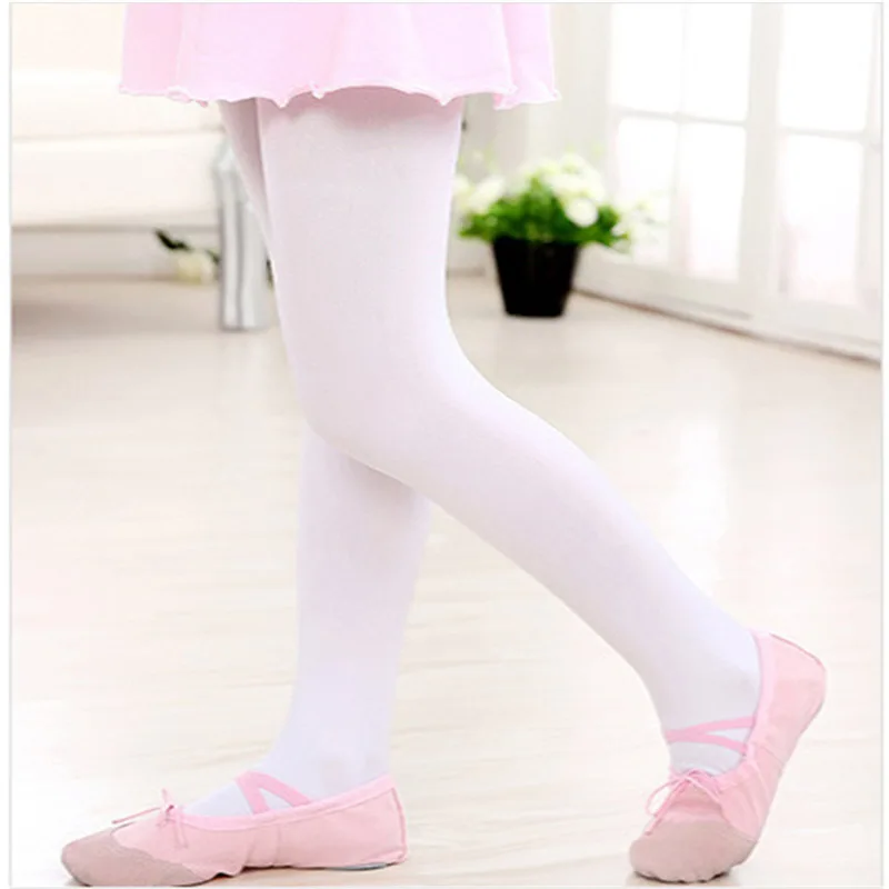 13 Colours Summer Spring Candy Color Kids Pantyhose Ballet Dance Tights for Girls Stocking Children Velvet Solid White Pantyhose thumbnail 4