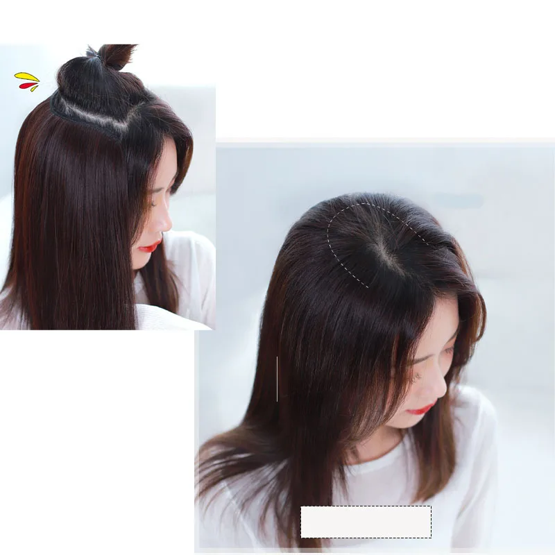 WIGSIN Synthetic 20cm/30cm Short Straight Invisable Seamless Hair V Part  Half  Wigs for Women Increase Hair Volume Hairpiece thumbnail 6